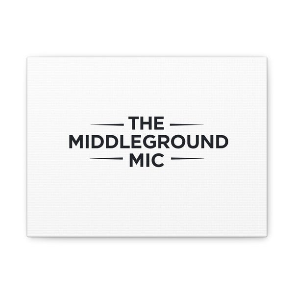 Stylish Wall Art, Home Decor, Gift for Musicians, Modern Canvas Print, The Middleground Mic Design, Unique Artwork, Office Decor