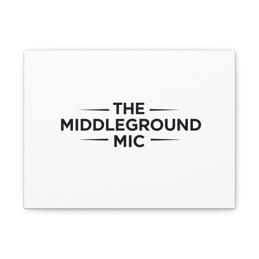 Stylish Wall Art, Home Decor, Gift for Musicians, Modern Canvas Print, The Middleground Mic Design, Unique Artwork, Office Decor